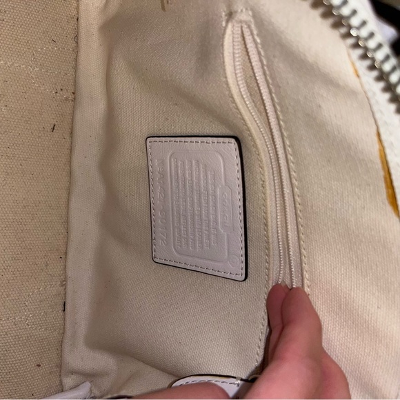 COACH Bleecker Mini Striped PRESTON Coated Canvas Satchel - Picture 4 of 11